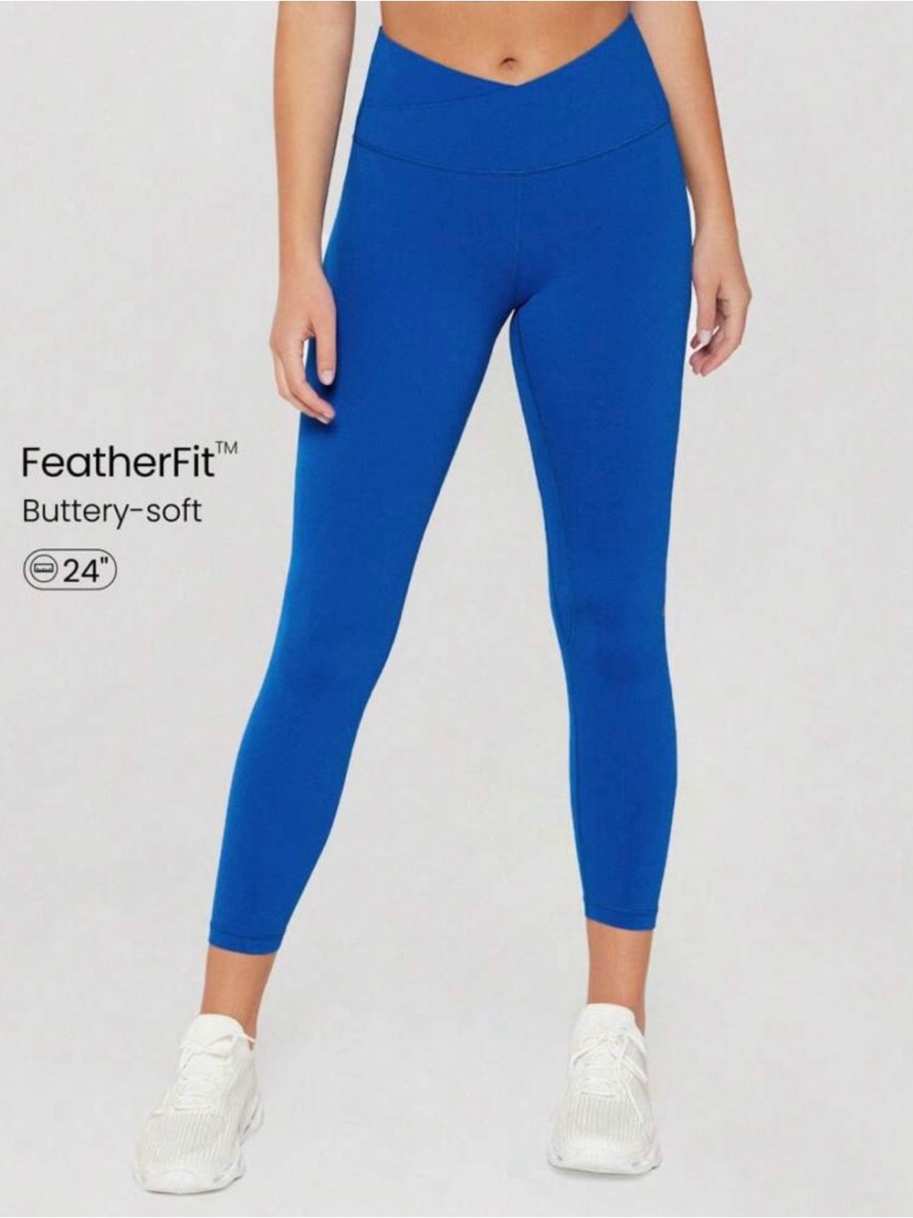 Royal Blue crossover activewear leggings #29